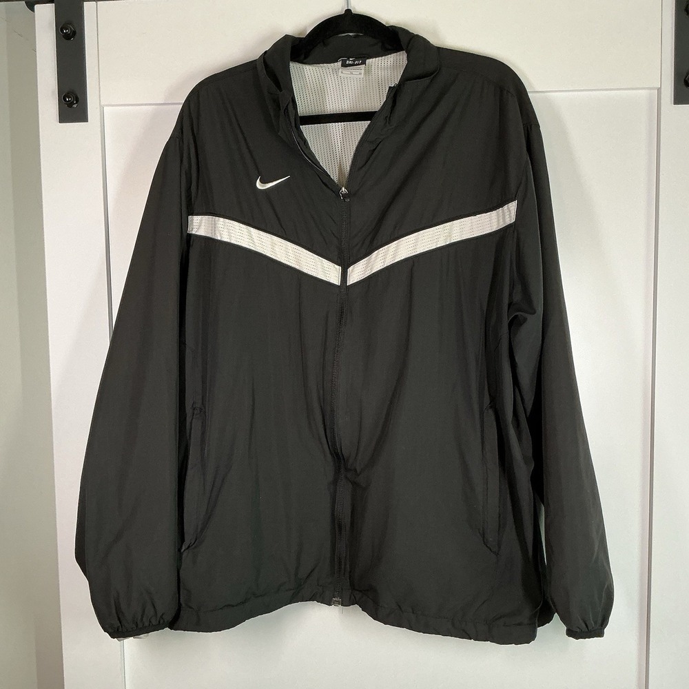 Nike Sportswear Men's Dri-fit Windbreaker Jacket Size XL Black And White